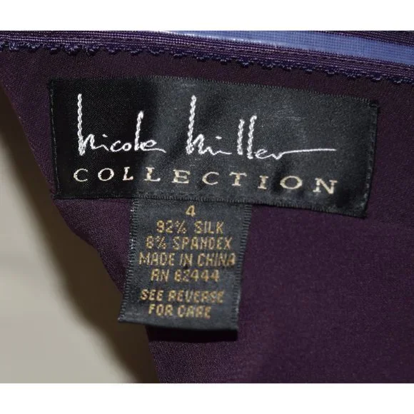 Nicole Miller Purple formal dress sz 4 - Picture 6 of 6